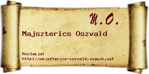Majszterics Oszvald névjegykártya